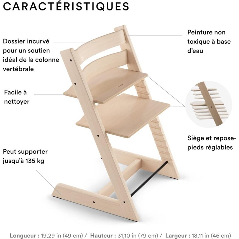 Chaise tripp trapp naturel (Stokke) - Image 1