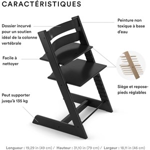 Chaise tripp trapp noire