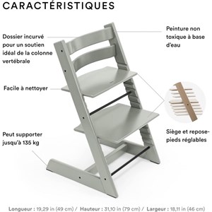 Chaise tripp trapp vert glacier