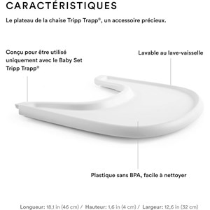 Plateau stokke - couleur blanc