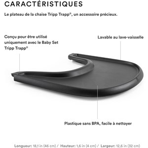 Plateau stokke - couleur noir