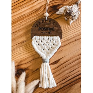 Diffuseur macramé bois - pm écru