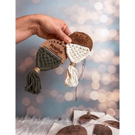 Diffuseur macramé bois - bh moutarde