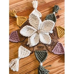 Diffuseur macramé bois - pm flamingo