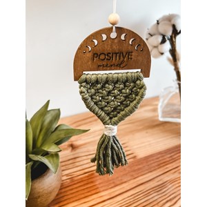 Diffuseur macramé bois - pm flamingo