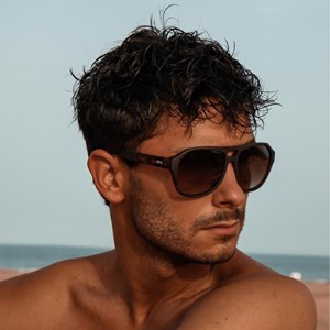 Lunettes de soleil flottantes marrons