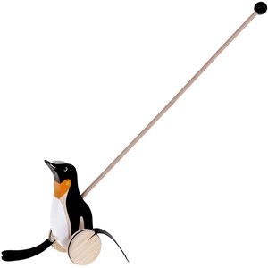 Pingouin à pousser en bois