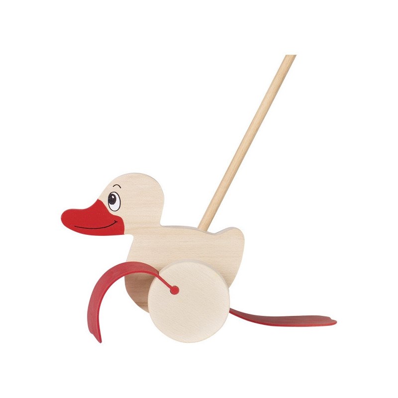 GOKI - Canard à pousser en bois
