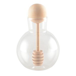 Pot à miel rond couvercle en bois