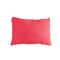 Coussin rectangle en coton bio fraise Rouge