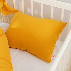 Coussin rectangle en coton bio honey Beige