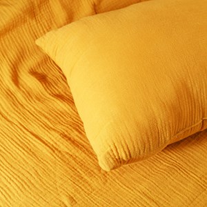 Coussin rectangle en coton bio honey Beige
