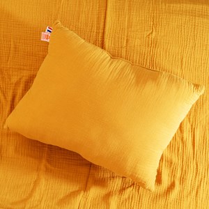 Coussin rectangle en coton bio honey Beige