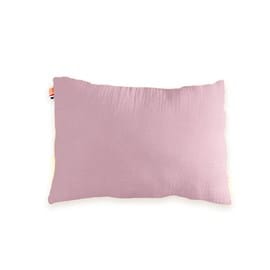 Coussin rectangle en coton bio rose