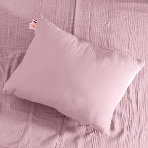 Coussin rectangle en coton bio rose Rose