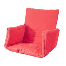 Coussin chaise haute coton bio fraise