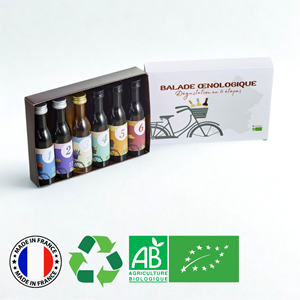 La balade œnologique : coffret de dégustation 100% vins bio français