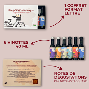 La balade œnologique : coffret de dégustation 100% vins bio français