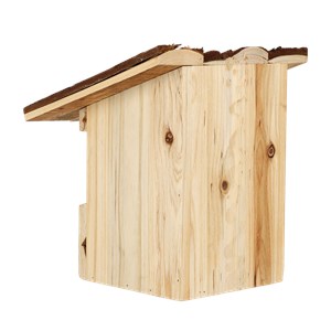 Nichoir rouge gorge toît écorce