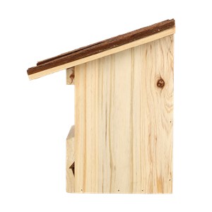 Nichoir rouge gorge toît écorce