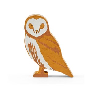 Figurine en bois fsc chouette effraie