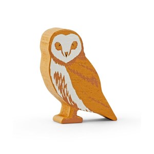 Figurine en bois fsc chouette effraie