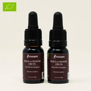 2 huiles de cbd bio 5% 10 ml