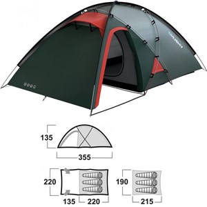 Tente husky felen 3-4 verte