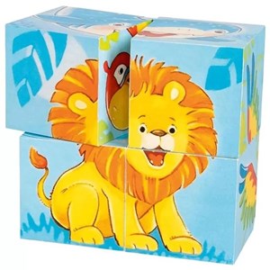 Puzzle de cubes animaux sauvages