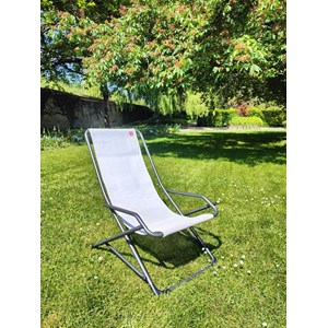 Dondolina alu ant texfil blanc gris