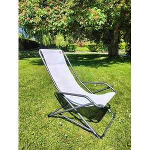 Dondolina alu ant texfil blanc gris