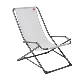 Dondolina acier ant texfil blanc gris