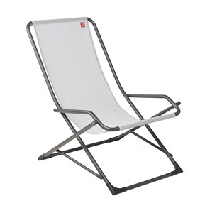 Transat - dondolina - acier anthracite batyline blanc-gris l.92xl.63xh.83cm