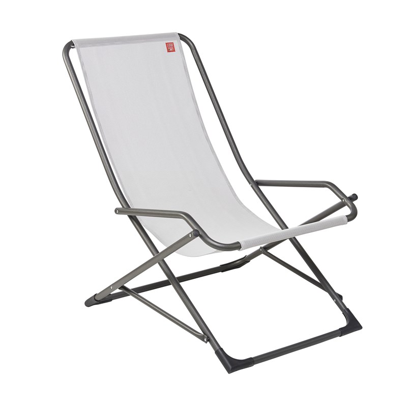 Dondolina acier ant texfil blanc gris