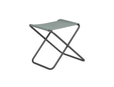 Repose pieds - chico - acier anthracite batyline vert sauge - l.49xl.61xh.42cm