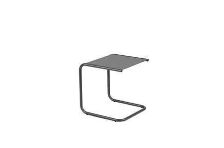 Table basse - club - aluminium anthracite - l.39xl.38xh.41,5cm