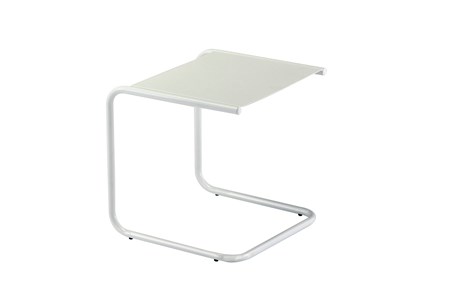 Table basse - club - aluminium blanc - l.39xl.38xh.41,5cm