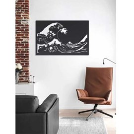 Décoration murale métal la vague beaux a