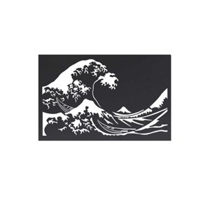 Décoration murale métal la vague beaux a
