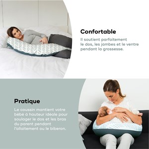 Coussin de grossesse doomoo ethnicpetrol Gris