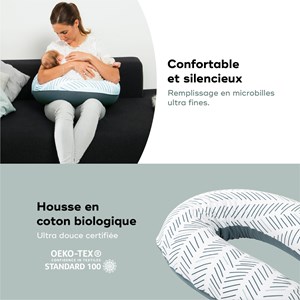 Coussin de grossesse doomoo ethnicpetrol Gris
