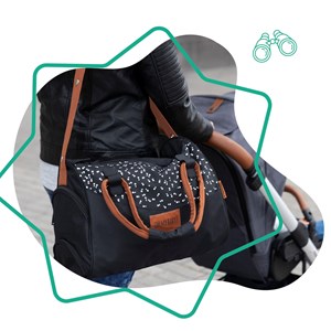 Sac à langer pocketstyle noir camel