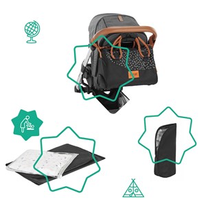 Sac à langer pocketstyle noir camel