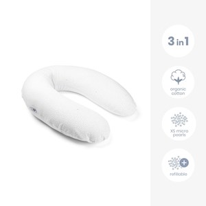 Coussin de grossesse buddy silver dots Blanc