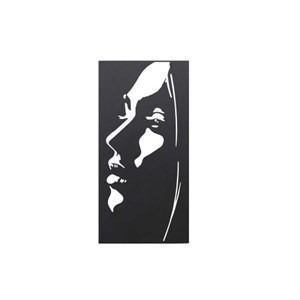 Décoration murale métal visage de femme