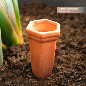 Lot de 4 cônes d'arrosage terre cuite