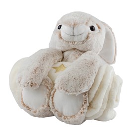 Peluche lapin avec couverture