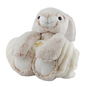 Peluche lapin avec couverture