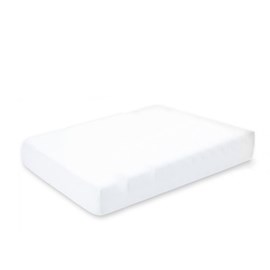 Draps housse en coton bio blanc