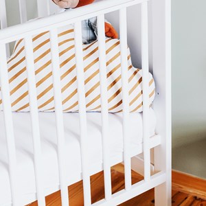 Draps housse en coton bio blanc